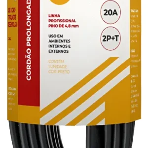 Extensão Prolongadora PP Plano 3x2,5mm 10Mts Preto Megatron
