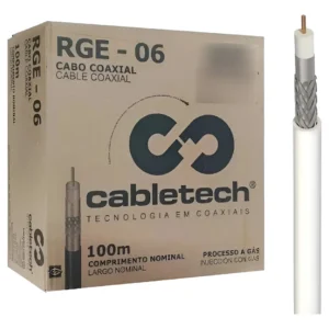 Cabo RGE59/67% 305Mts Branco Cabletech