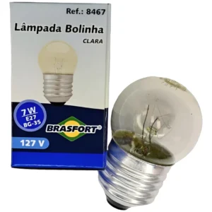Lâmpada Bolinha 7w 110v Clara E27 - Brasfort