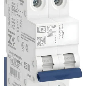 Disjuntor Bipolar 20A Curva C MDPW - Weg