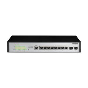 Switch Desktop 8 portas Giga e 2 SFP SG 1002 POE L2+ - Intelbras