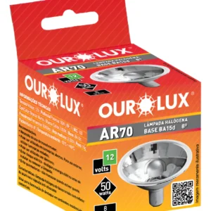 Lâmpada Par Ar70 50w 12v 8g Ba15d - Ourolux