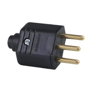 Plug Macho 2P 10A Preto PLD1-3 Com 10 - Margirius