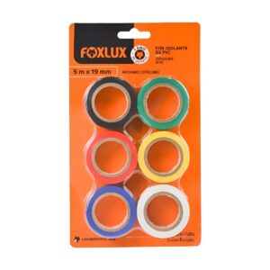 Fita Isolante 6 Cores 5 Metros - Foxlux