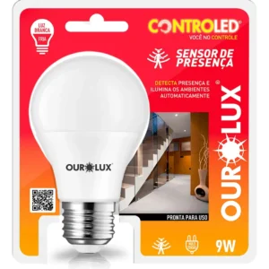 Lâmpada de LED Controled 9w 3 Tons Luz 6500k - Ourolux