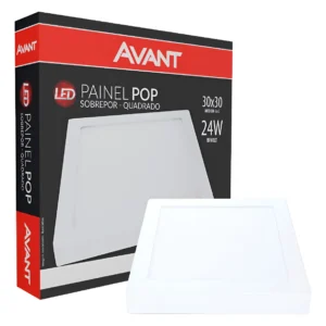 Painel de LED Sobrepor Quadrado 24W 6500K Branco - Avant