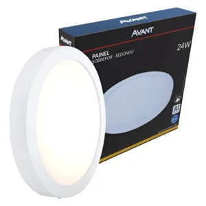 Painel de LED Sobrepor Redondo 24W 3000K 29cm - Avant
