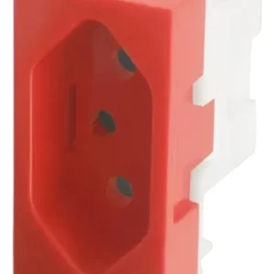 Conjunto Tomada 10A Vermelha 2334 Sem Placa - Fame Blanc