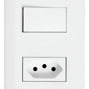 Conjunto Inter Simples e Tomada 10A Perola Branca