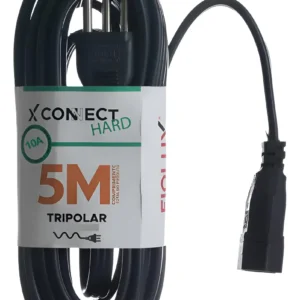 Extensão Prolongadora Connect Hard 2P+T 10A 5Mt Preto - Fioxlux