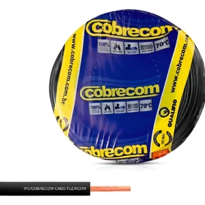 Cabo Flexível 1mm Com 200Mts Preto - Cobrecom