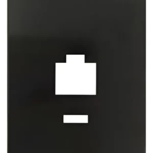 Placa 1 Modulo RJ Preta 1/2-3/4 - Eletromax