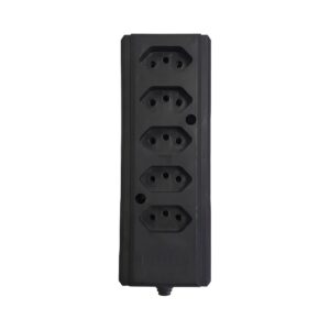 Tomada Barra Quintupla 2P+T 10A Preta - Interneed