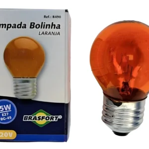 Lâmpada Bolinha 15w 220v Laranja E27 - Brasfort