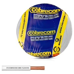 Cabo Flexível 1mm Com 200Mts Branco - Cobrecom