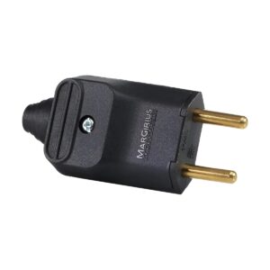 Plug Macho 2P 10A Preto PLD1-2 Com 10 - Margirius
