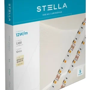 Fita de LED 12W/M 5Mts 12V Amarela IP20 - Stella