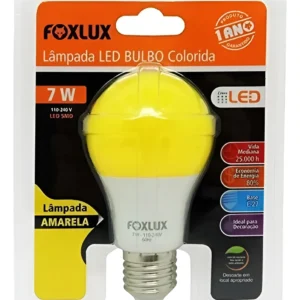 Lâmpada De Led Bolinha 7w Amarela - Foxlux