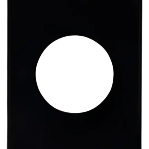 Placa 1 Tomada Redonda Preta 1/2-3/4 - Eletromax