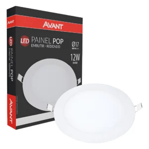 Painel de LED Embutir Redondo 12W 6500K 17cm - Avant