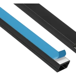 Canaleta 20mm Com Adesivo Preta - Fame