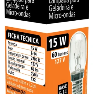 Lâmpada Geladeira /Microondas 15W 110V E14 - Sadokin