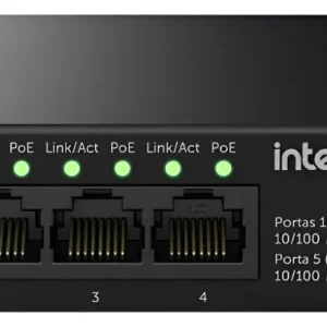 SWITCH NAO GERENCIAVEL POE 5 PORTAS 100MBPS S1105F-P(INTELBRAS-SC)