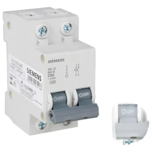 Disjuntor Bipolar 50A Curva C S5J1 - Siemens
