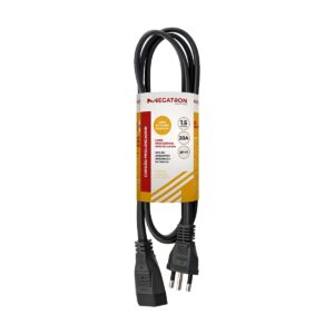 Extensão Prolongadora PP Plano 3x2,5mm 1,5Mts Preto Megatron