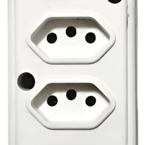 Tomada Barra Tripla 2P+T 20A Branca - Naticon