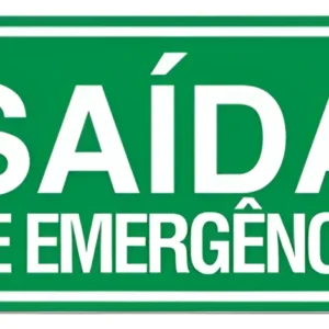 Placa Saida de Emergência 20x30cm - Sinalize