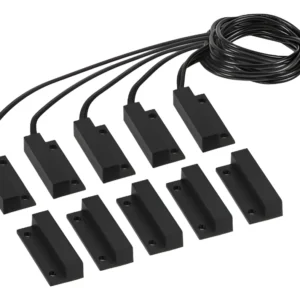 Conjunto Sensor Magnetico C/Fio XAS Sobrepor Black 5 PÇ Inte