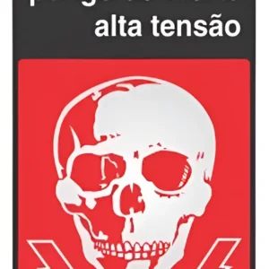 Placa Perigo De Morte Alta Te 16x23 Aluminio - Sinalize