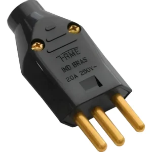 Plug Macho 2p+t 20a Preto 2143 - Fame
