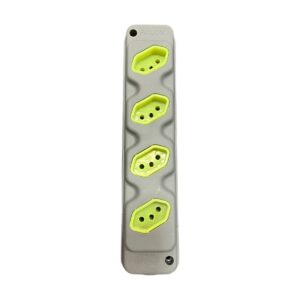 Tomada Barra Quadrupla 2P+T 20A Cinza Embalada - Fiolux
