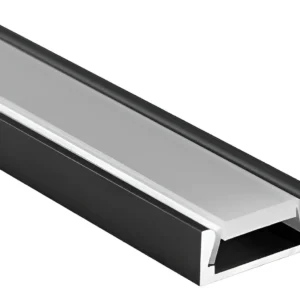 Perfil Para Fita de LED Sobrepor 17x7 2Mts Preto - MS