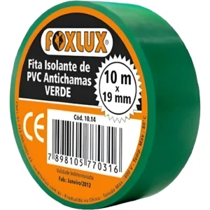 Fita Isolante Verde 10mts - Foxlux