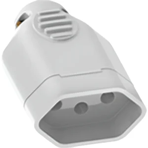 Plug Fêmea Com Prensa Cabo 2p+t 10a Cinza 1431 - Ilumi