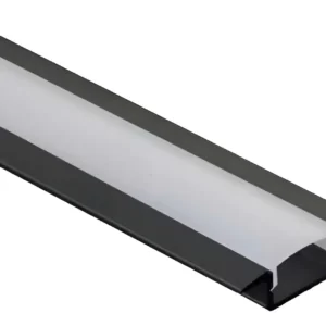 Perfil Para Fita de LED Embutir 24x7 2Mts Preto - MS