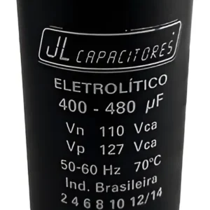 Capacitor JL Com Suporte e Tampa 400-480 110V