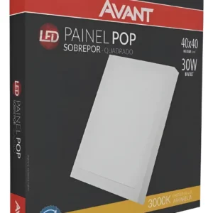 Painel de LED Sobrepor Quadrado 30W 3000K 40x40cm - Avant
