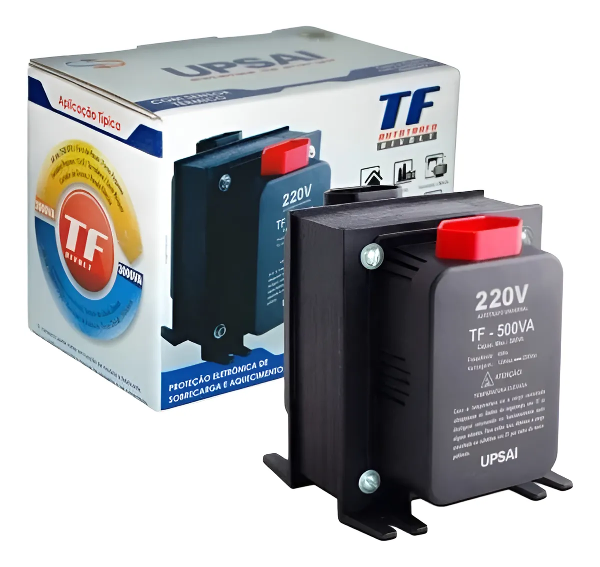 Autotransformador Voltagem 500va 127v/220v C/Sensor Térmico