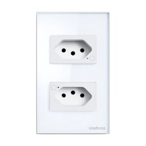 Tomada Dupla Inteligente Intelbras Wi-Fi ETS 1002 Branco