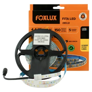 Fita de LED SMD 4.4W 12V 4000K 5 Metros - Foxlux
