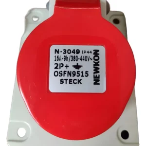 Tomada Embutir 2p+t 16a 380/440v 9h Vermelha - N-3049 Steck