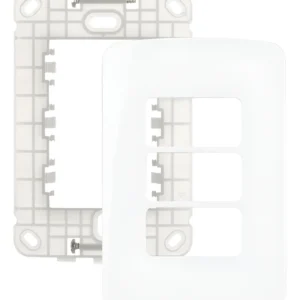 Placa 4x2 Com Suporte 3 Postos Branco - Blux Home
