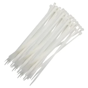 Abraçadeira Nylon 150x4,8mm Branca Com 100 - Fertak