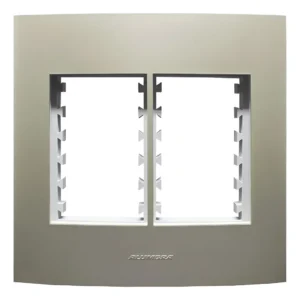 Placa 4x4 3+3 Postos Class Champanhe 85432 - Inova Pro