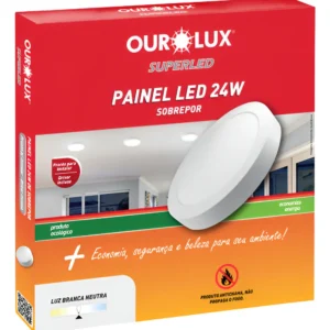 Luminaria LED Sobrepor Redondo 24W 4000K - Ourolux