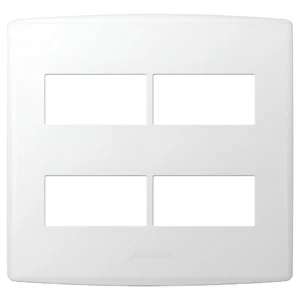 Placa 4x4 2+2 Postos Separados 85095 - Bianco Pro